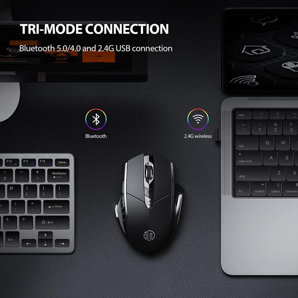 Rechargeable Multi-Device Wireless Bluetooth Mouse